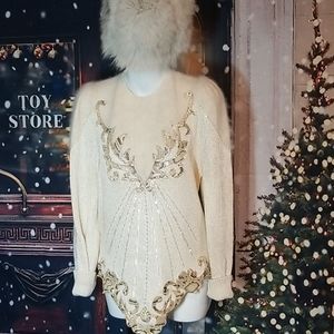 Vintage Suzanne's of Aspen Originals Hand Beaded Sweater